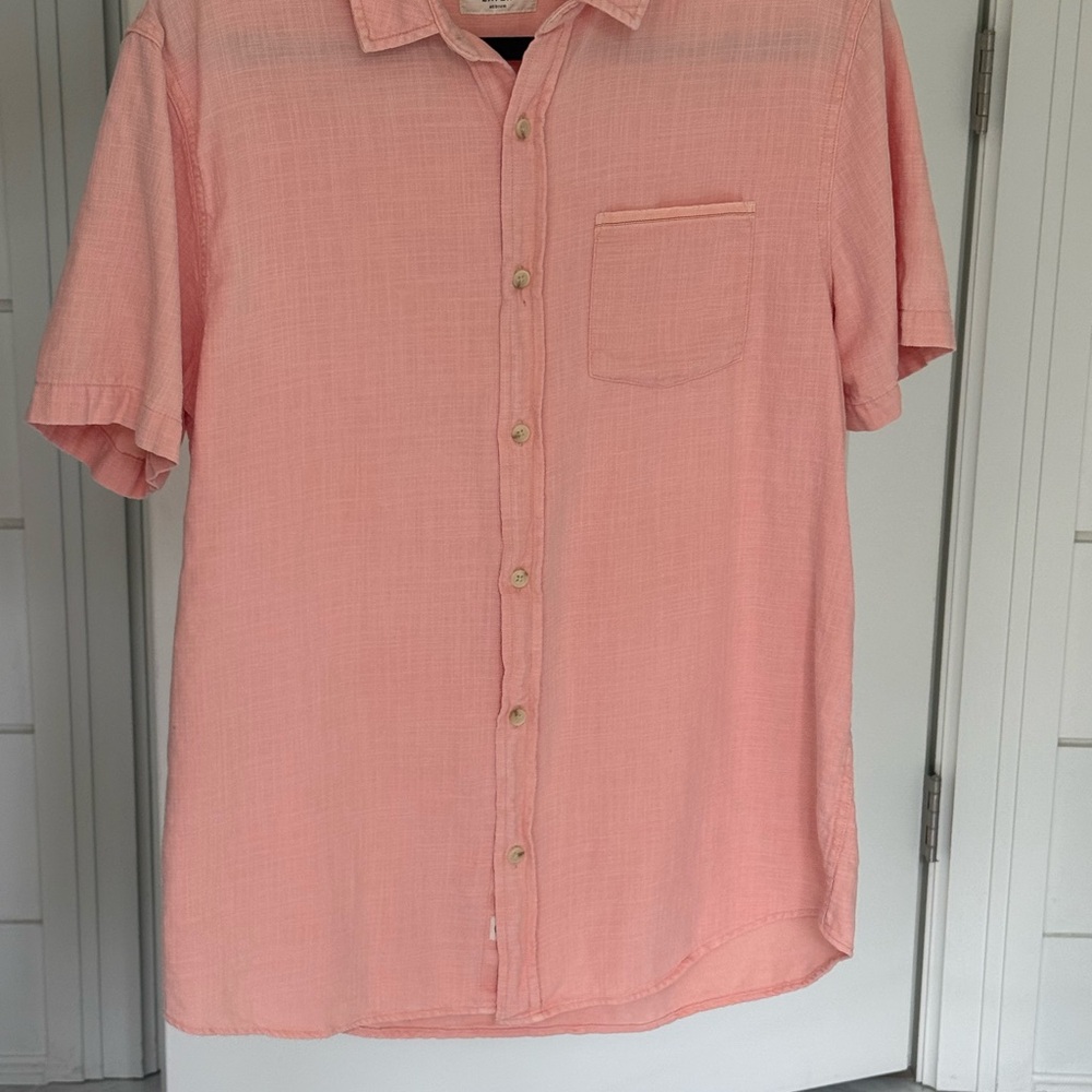 Marine Layer Pink Casual Button Down Shirt